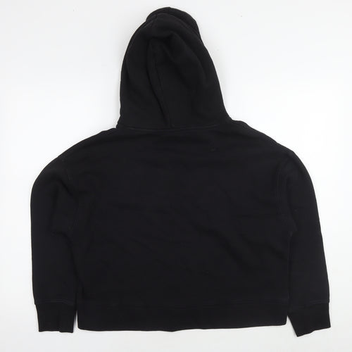 Zara Womens Black Cotton Pullover Hoodie Size S Pullover