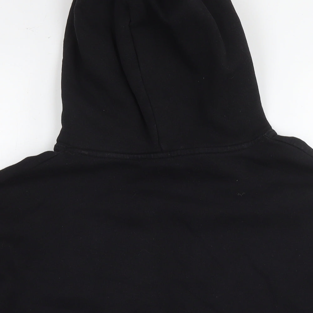 Zara Womens Black Cotton Pullover Hoodie Size S Pullover