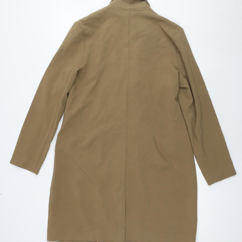ASOS Womens Brown Overcoat Coat Size 12 Button