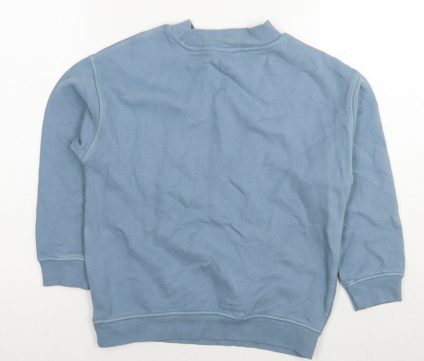 Marks and Spencer Boys Green Cotton Pullover Sweatshirt Size 7-8 Years Pullover
