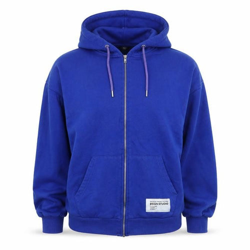 Boohoo Womens Blue Cotton Full Zip Hoodie Size S Zip