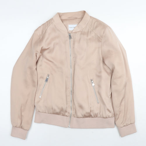 NEXT Womens Beige Bomber Jacket Jacket Size 12 Zip
