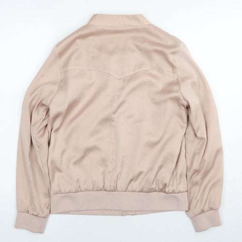 NEXT Womens Beige Bomber Jacket Jacket Size 12 Zip
