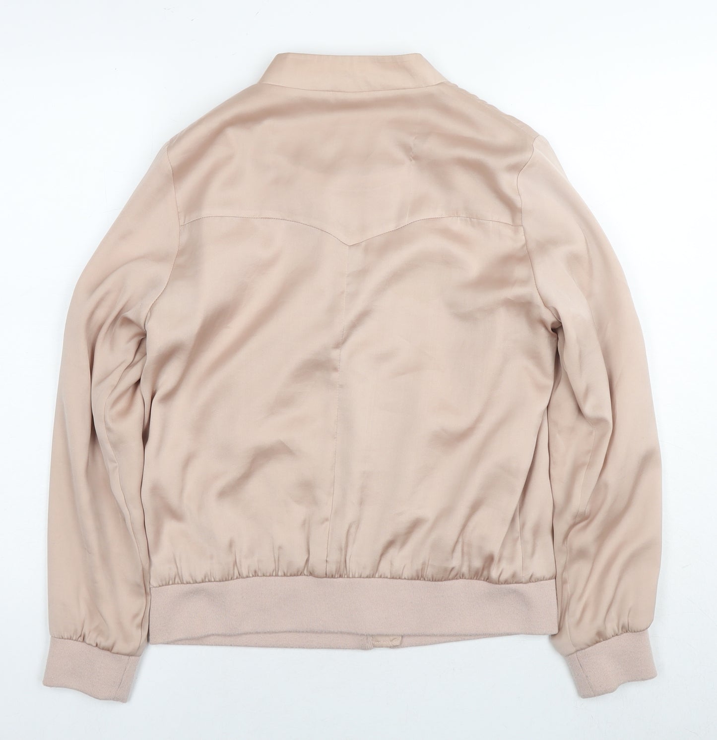 NEXT Womens Beige Bomber Jacket Jacket Size 12 Zip