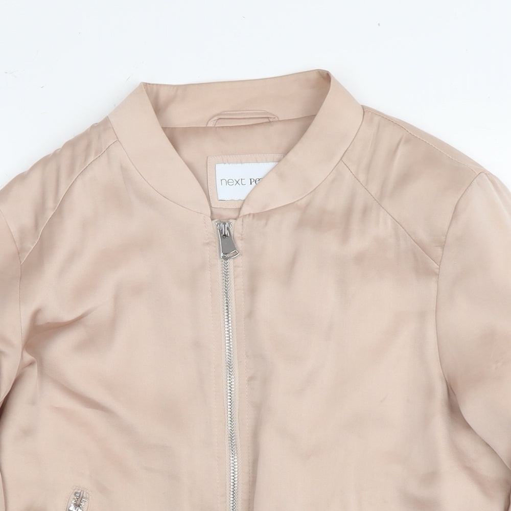 NEXT Womens Beige Bomber Jacket Jacket Size 12 Zip