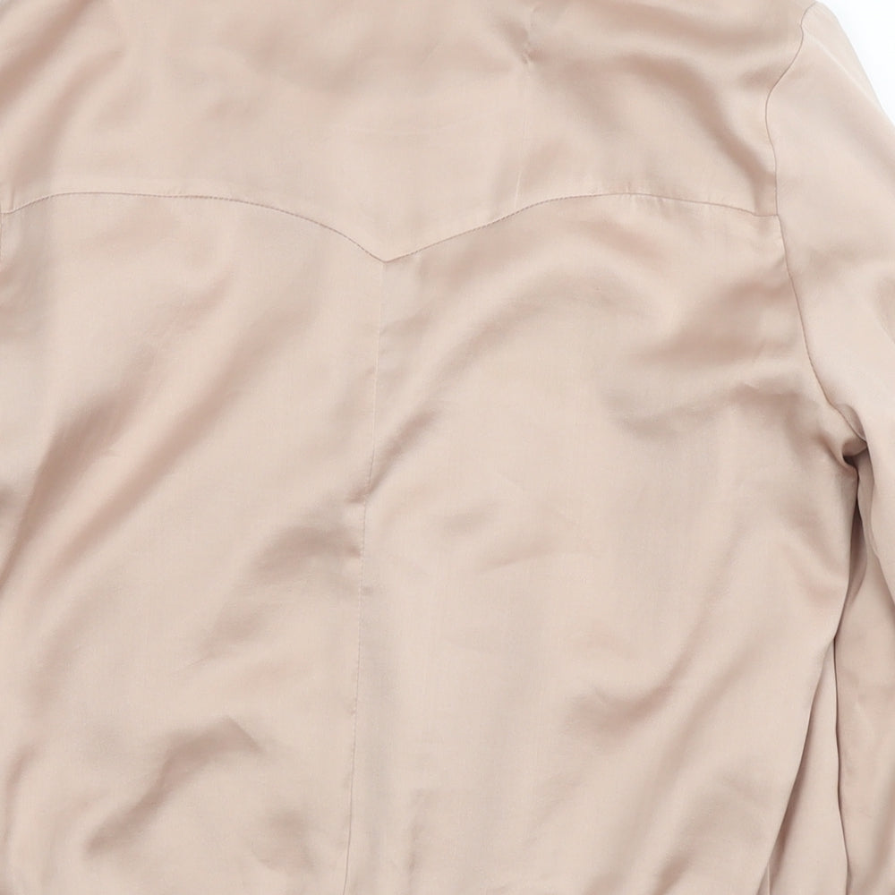 NEXT Womens Beige Bomber Jacket Jacket Size 12 Zip