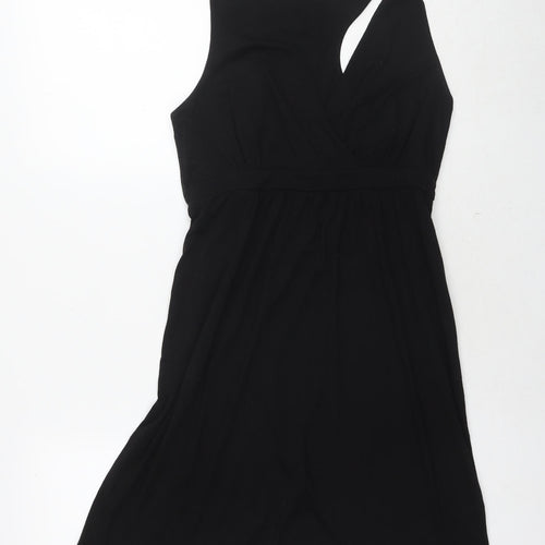 Active Life Womens Black Polyester Tank Dress Size M V-Neck Pullover