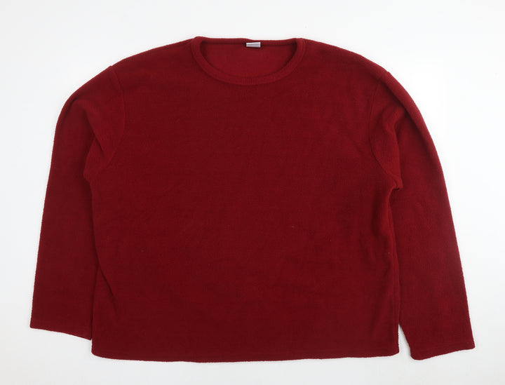 Kruxader Mens Red Polyester Pullover Sweatshirt Size 3XL
