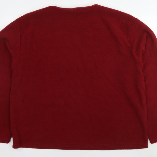 Kruxader Mens Red Polyester Pullover Sweatshirt Size 3XL
