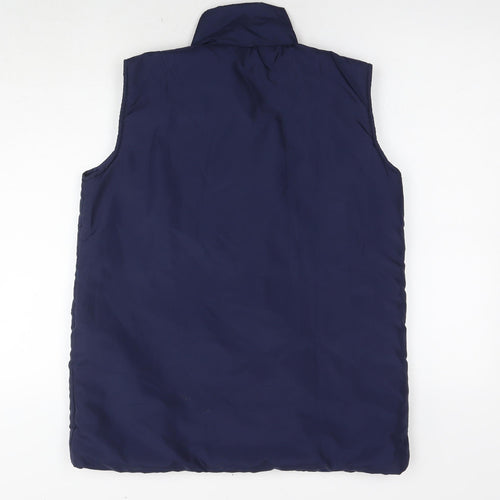 Anne de Lancey Womens Blue Gilet Waistcoat Size 10 Zip - Size 10-12