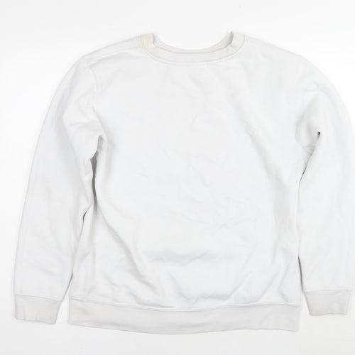 PRETTYLITTLETHING Mens White Cotton Pullover Sweatshirt Size S - Tokyo