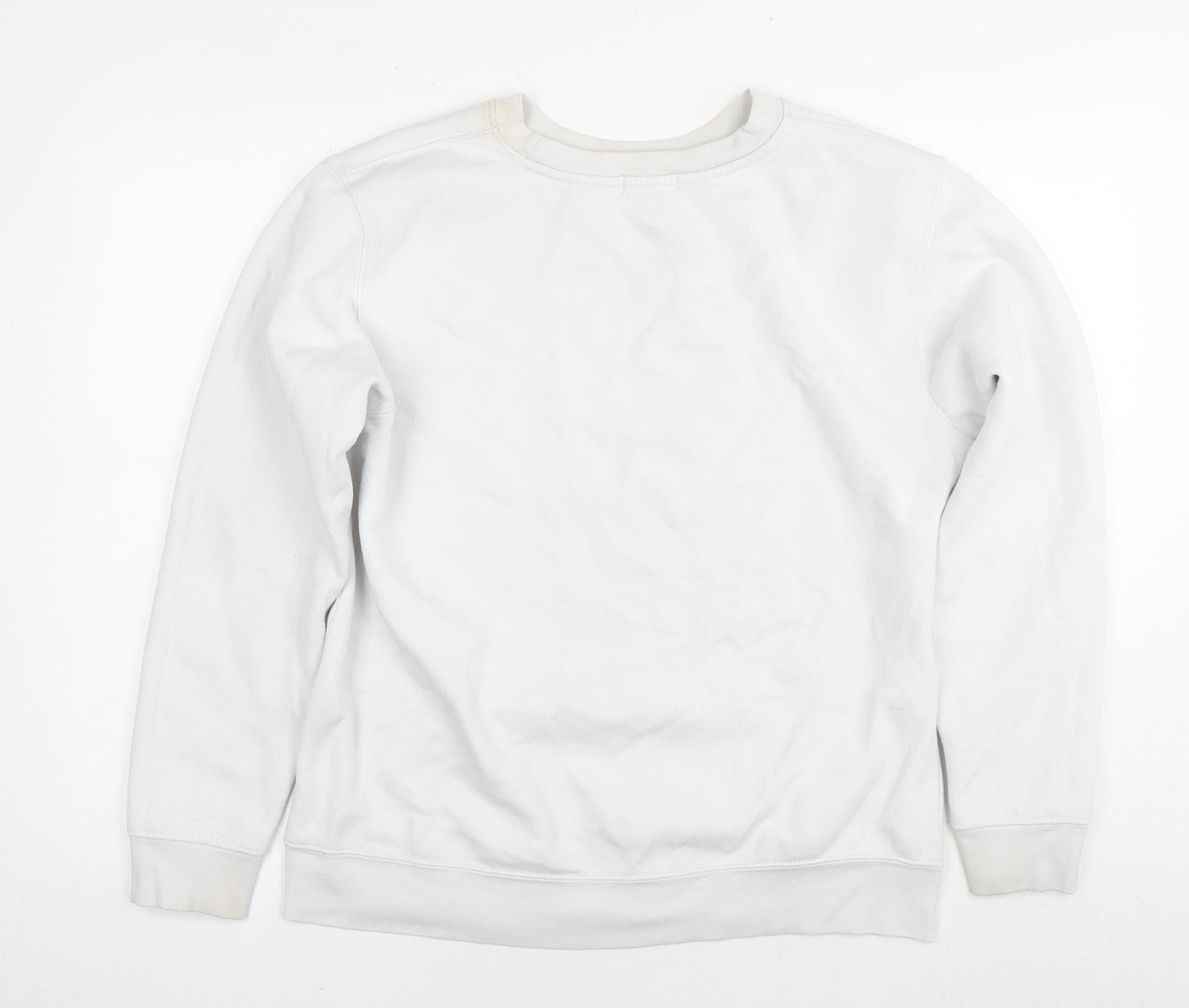 PRETTYLITTLETHING Mens White Cotton Pullover Sweatshirt Size S - Tokyo