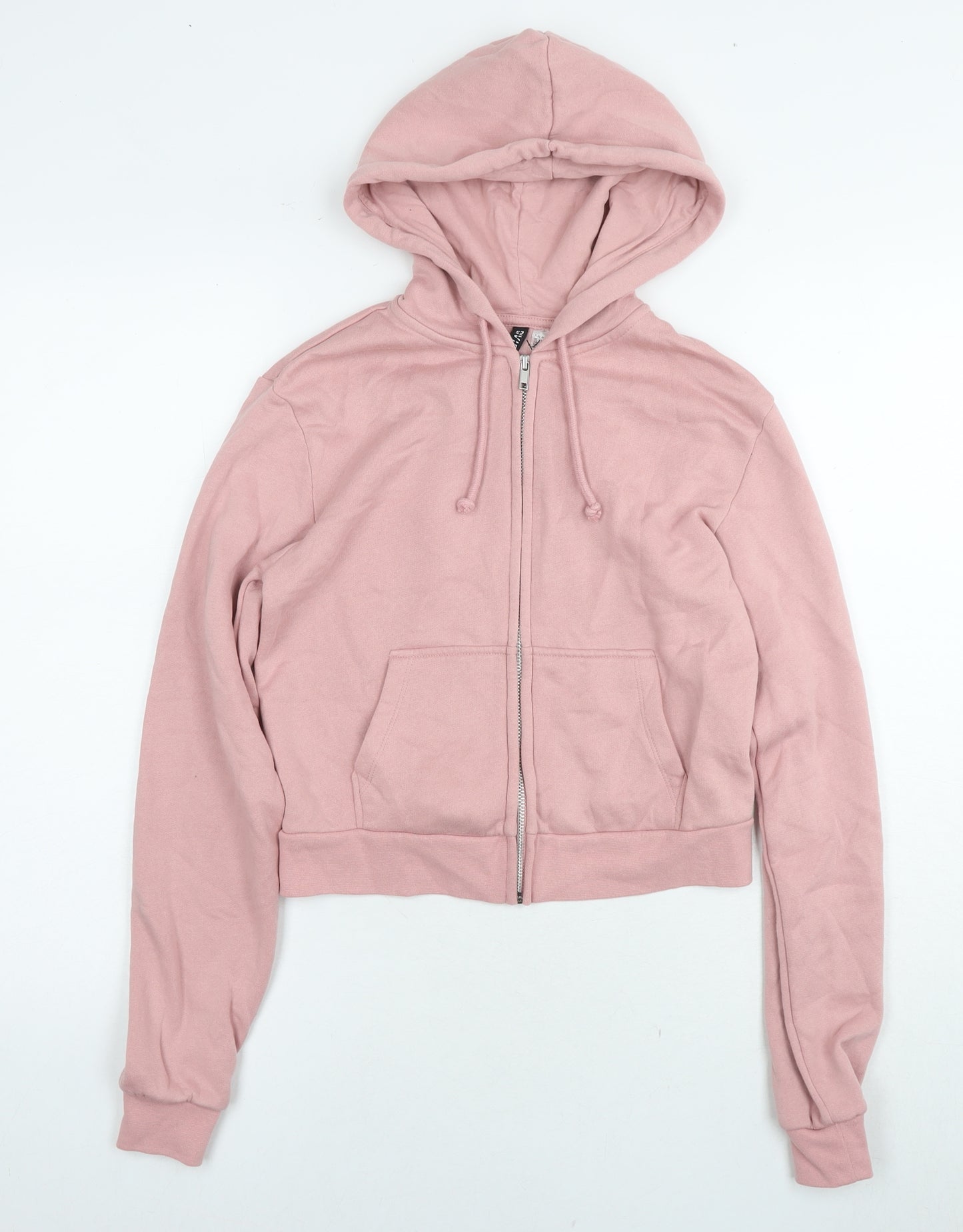 Divided by H&M Womens Pink Cotton Full Zip Hoodie Size M Zip