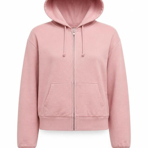 Divided by H&M Womens Pink Cotton Full Zip Hoodie Size M Zip
