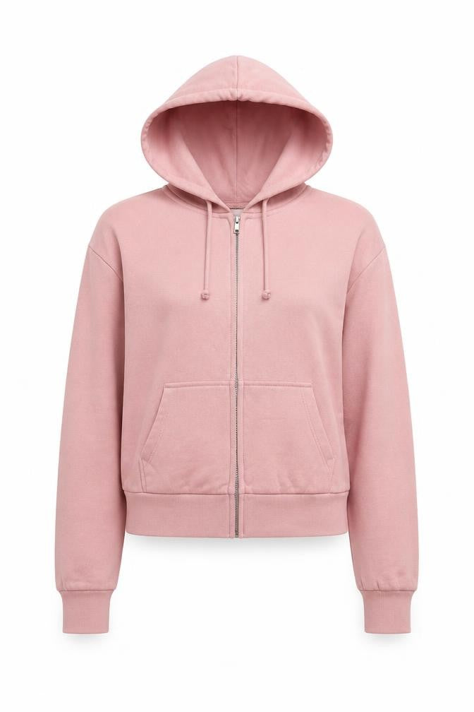 Divided by H&M Womens Pink Cotton Full Zip Hoodie Size M Zip