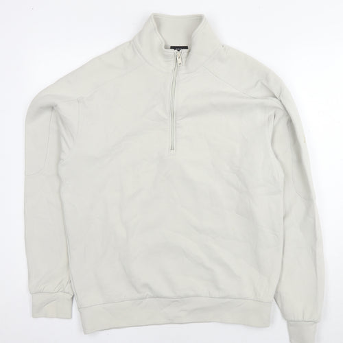 Mango Mens Ivory Cotton Pullover Sweatshirt Size S