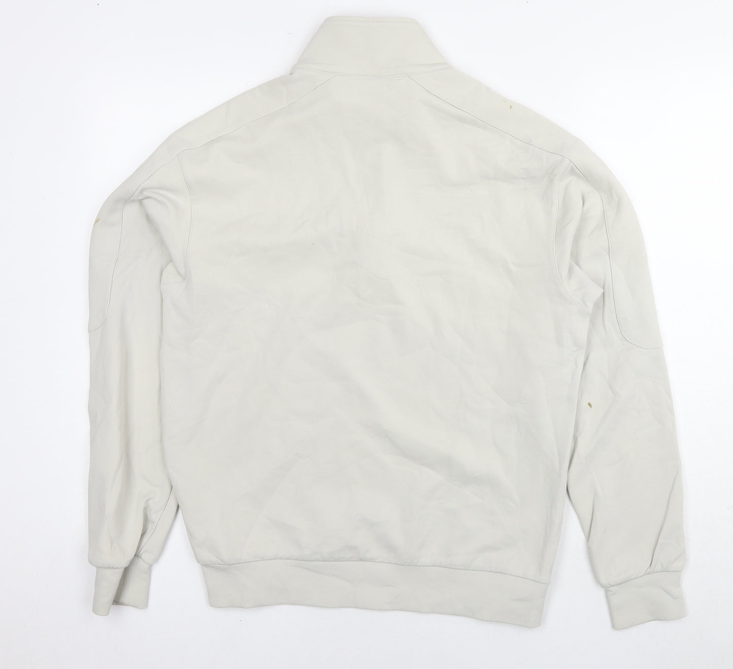 Mango Mens Ivory Cotton Pullover Sweatshirt Size S