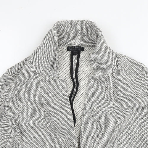 Topshop Womens Grey Kimono Jacket Size 8 Zip