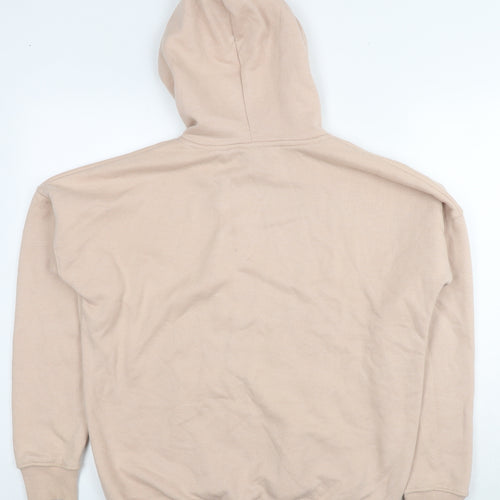 New Look Womens Beige Cotton Pullover Hoodie Size 10 Pullover