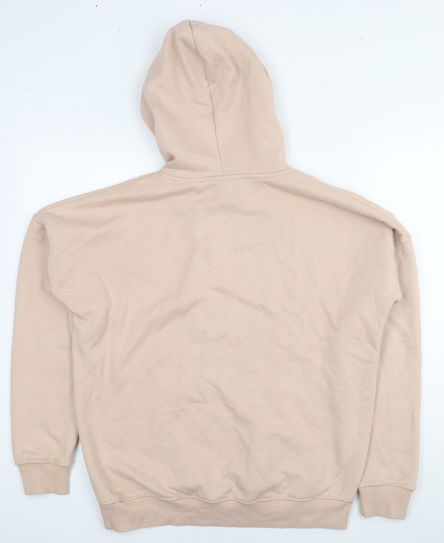 New Look Womens Beige Cotton Pullover Hoodie Size 10 Pullover