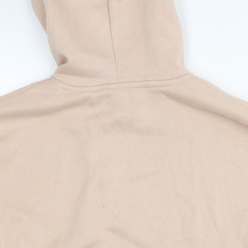 New Look Womens Beige Cotton Pullover Hoodie Size 10 Pullover