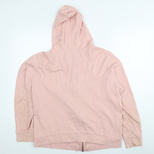 NEXT Womens Pink Cotton Full Zip Hoodie Size 18 Zip