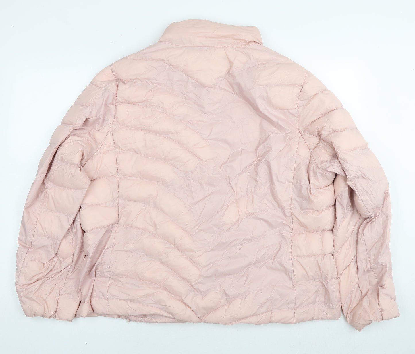 Marks and Spencer Womens Pink Jacket Size 22 Zip - Uneven insolation