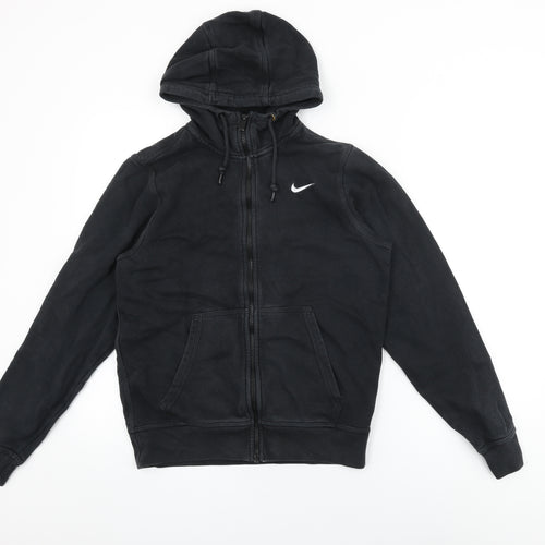 Nike Mens Black Cotton Full Zip Hoodie Size S