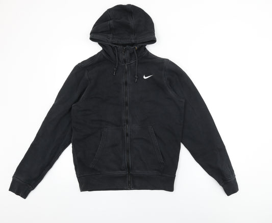 Nike Mens Black Cotton Full Zip Hoodie Size S