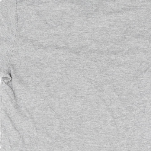 French Connection Mens Grey Cotton Polo Size S Collared Button