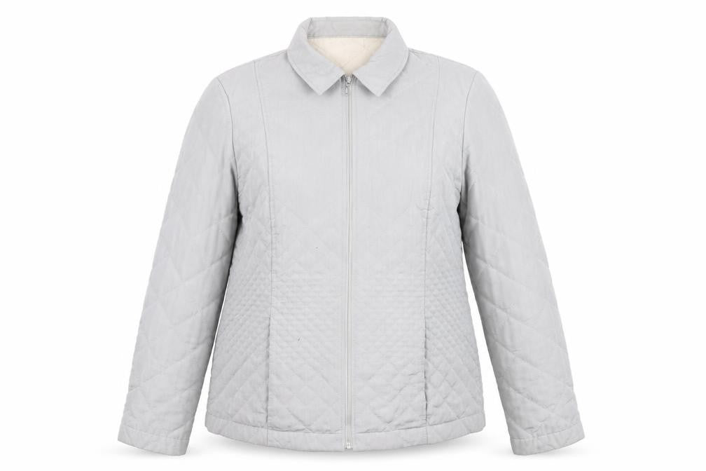 Sommermann Womens Grey Quilted Jacket Size 14 Zip