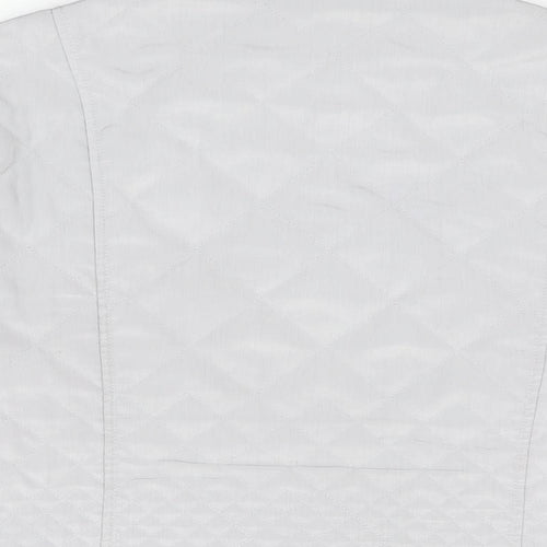 Sommermann Womens Grey Quilted Jacket Size 14 Zip