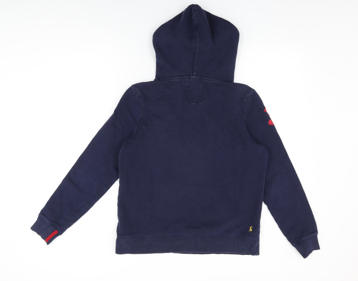 Joules Womens Blue Cotton Pullover Hoodie Size 10 Pullover - St Moritz Snow Polo Team