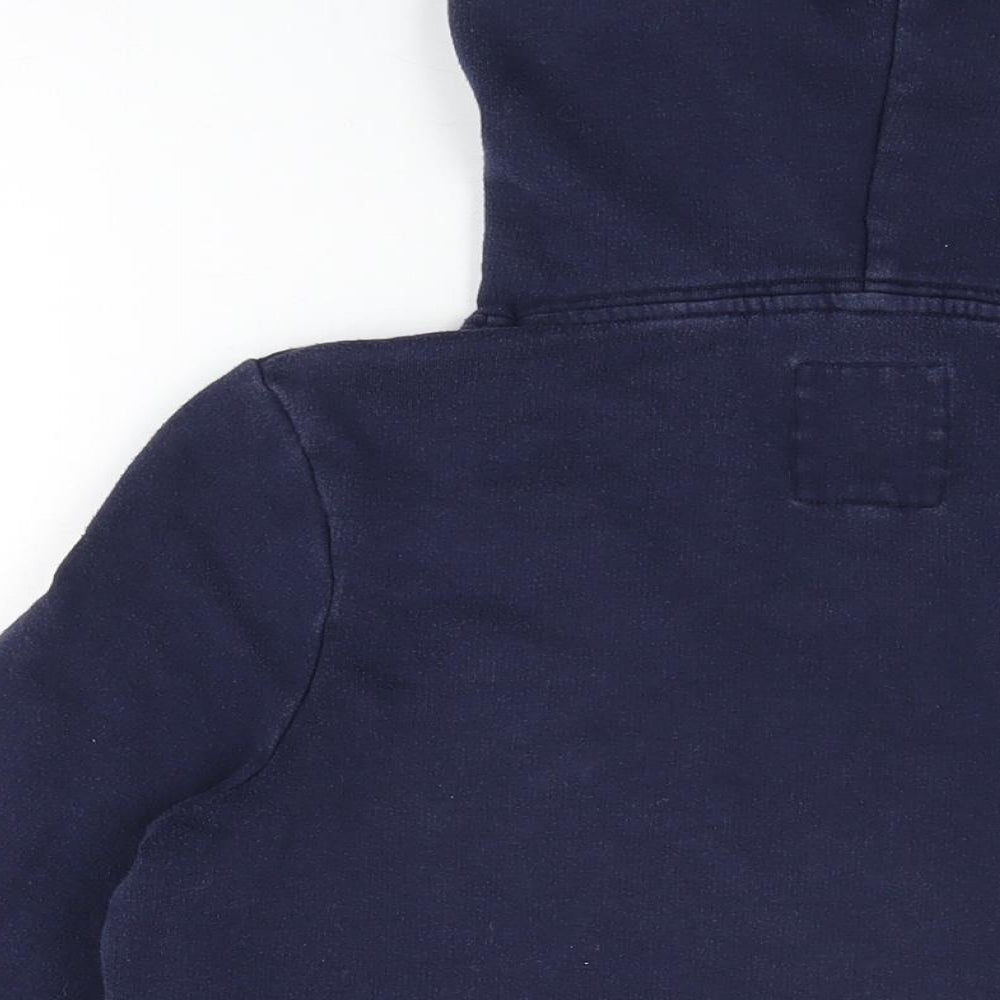 Joules Womens Blue Cotton Pullover Hoodie Size 10 Pullover - St Moritz Snow Polo Team
