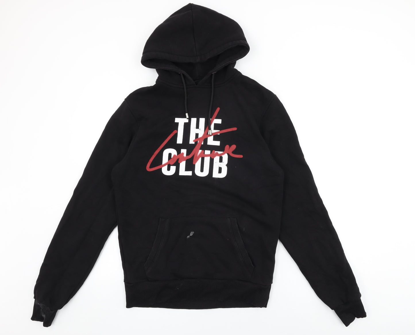 The Couture Club Mens Black Cotton Pullover Hoodie Size M - The Couture Club