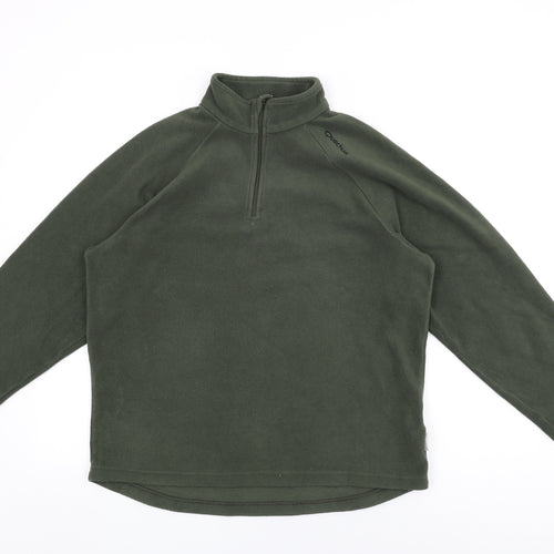 Quechua Mens Green Polyester Pullover Sweatshirt Size L