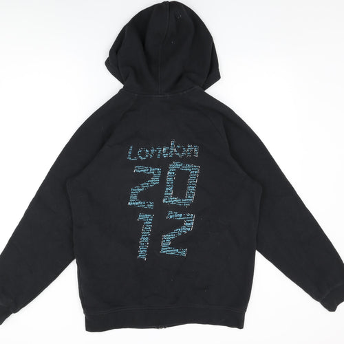 London Olympics Mens Black Cotton Full Zip Hoodie Size M - London 2012