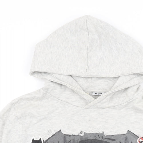 Batman Boys Grey Cotton Pullover Hoodie Size 9-10 Years Pullover - The Dark Knight