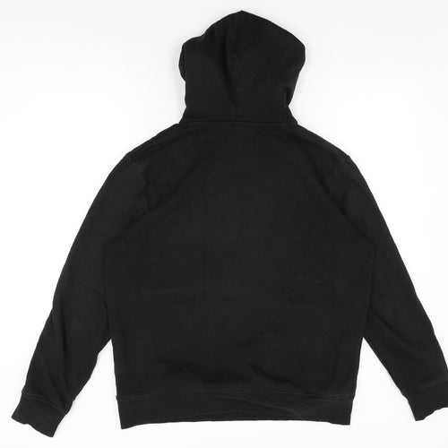 JACK & JONES Mens Black Cotton Pullover Hoodie Size XL - Jack & Jones Logo