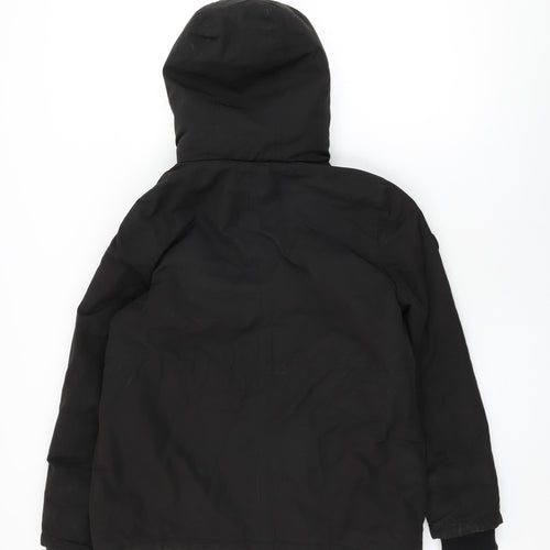 New Look Womens Black Rain Coat Coat Size 10 Zip