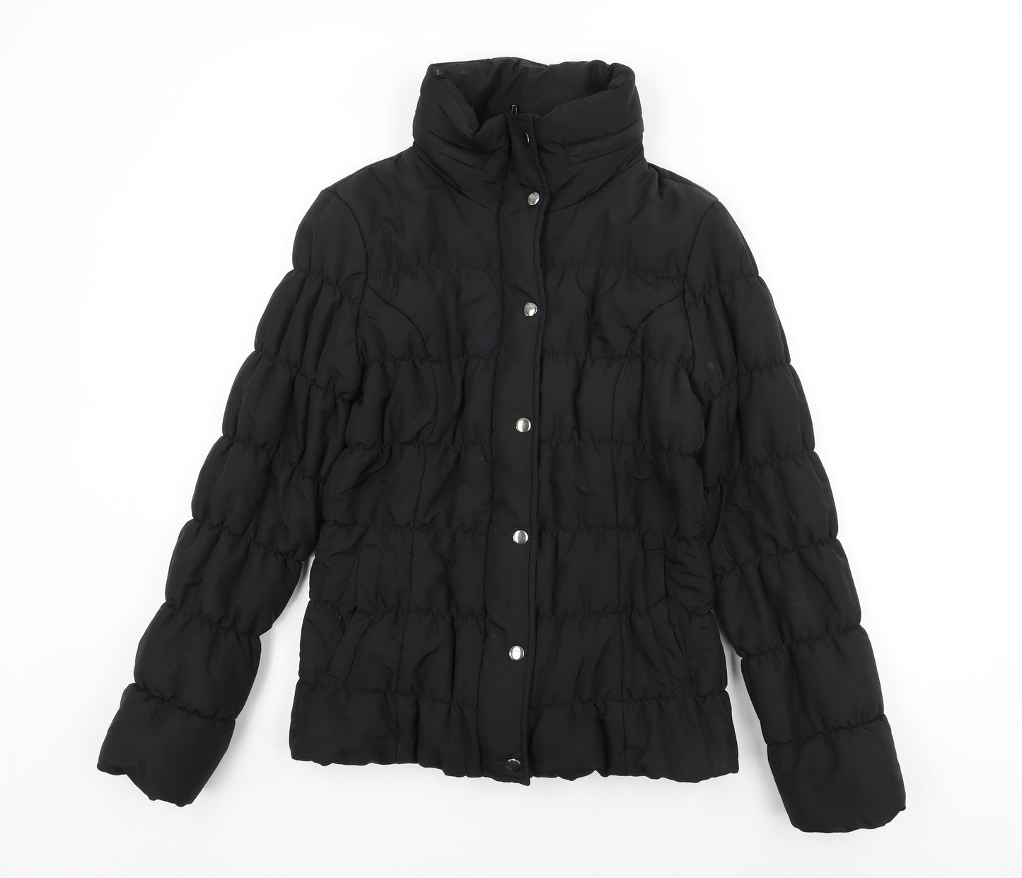 Marks and Spencer Womens Black Puffer Jacket Coat Size M Zip