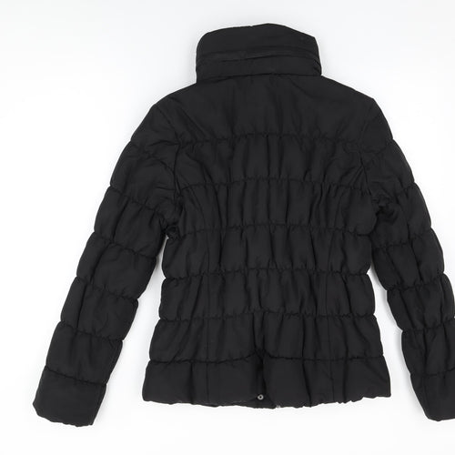 Marks and Spencer Womens Black Puffer Jacket Coat Size M Zip