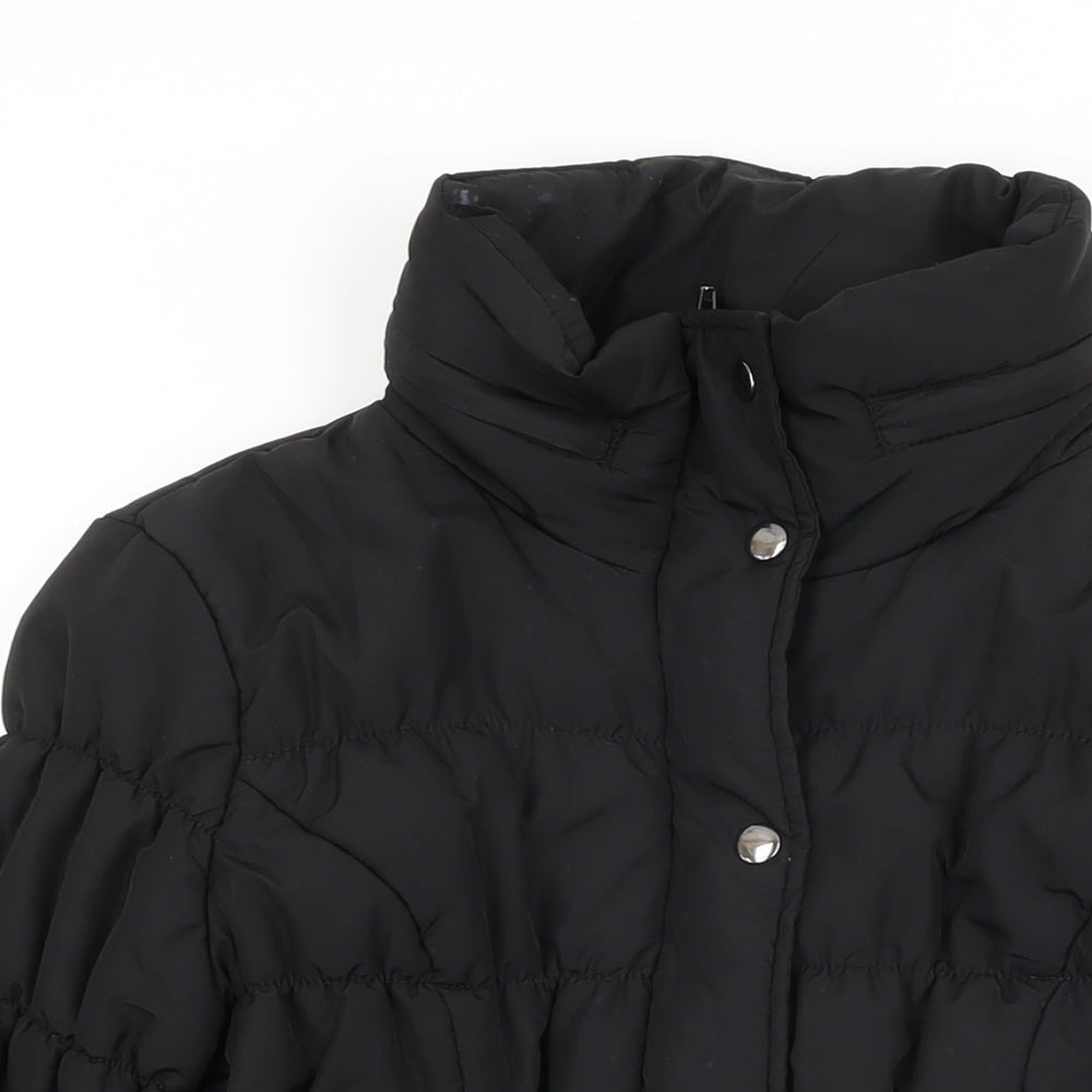 Marks and Spencer Womens Black Puffer Jacket Coat Size M Zip