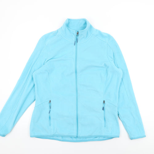 GOODMOVE Womens Blue Polyester Full Zip Sweatshirt Size 16 Zip