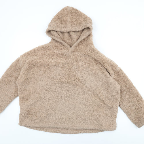 New Look Womens Beige Polyester Pullover Hoodie Size 14 Pullover