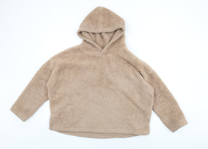 New Look Womens Beige Polyester Pullover Hoodie Size 14 Pullover