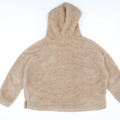 New Look Womens Beige Polyester Pullover Hoodie Size 14 Pullover