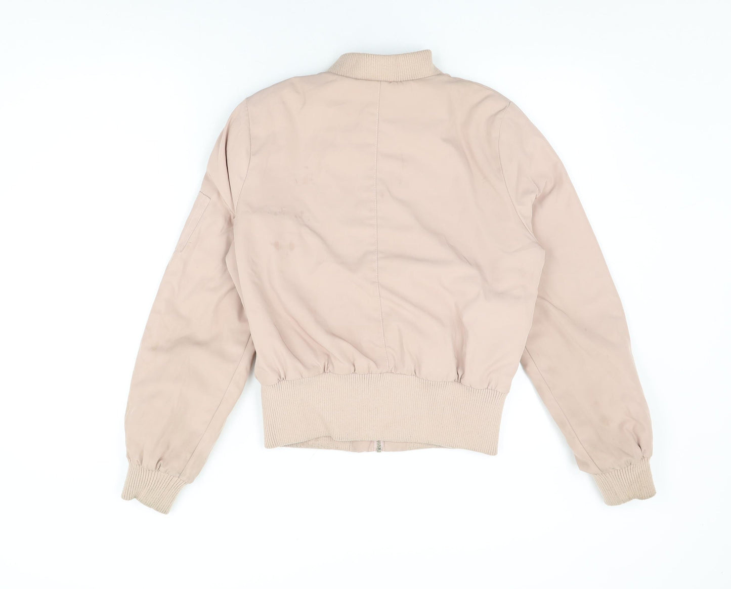 Miss Selfridge Womens Pink Bomber Jacket Coat Size 10 Zip