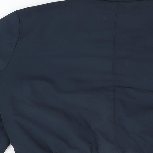 Miss Selfridge Womens Blue Bomber Jacket Coat Size 8 Zip