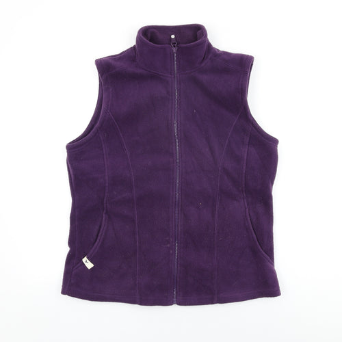 M&Co Womens Purple Polyester Full Zip Sweatshirt Size 16 Zip